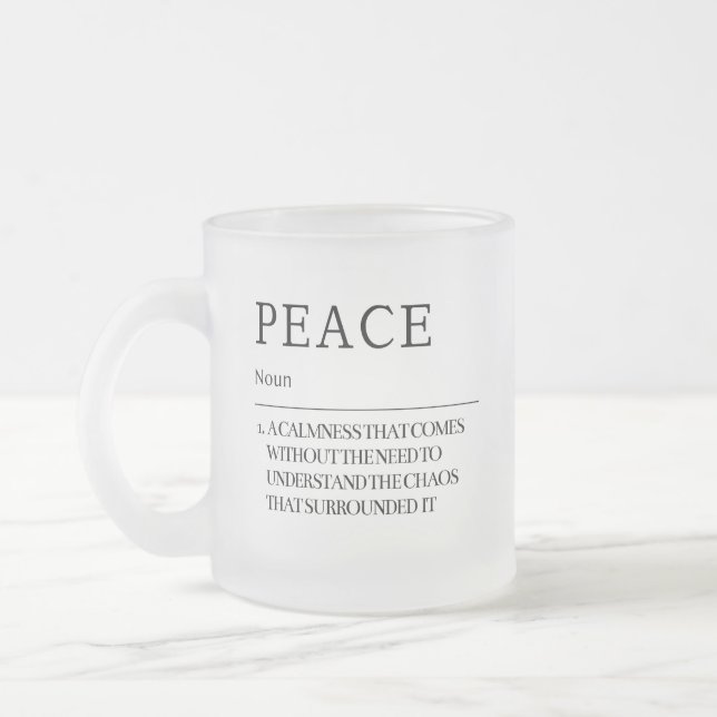 The Definition of Peace Frosted Mug (Left)