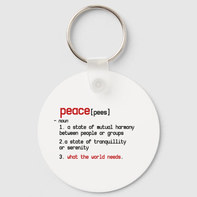 the definition of peace key ring (Front)