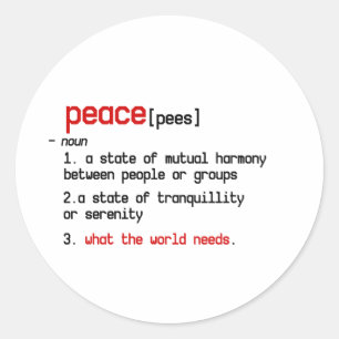 the definition of peace sticker