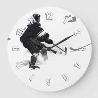 The Deke - Hockey Player Large Clock