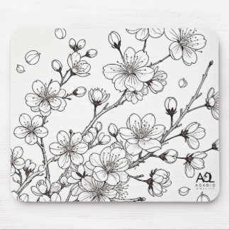 The Delicate Beauty of Cherry Blossoms Mouse Mat