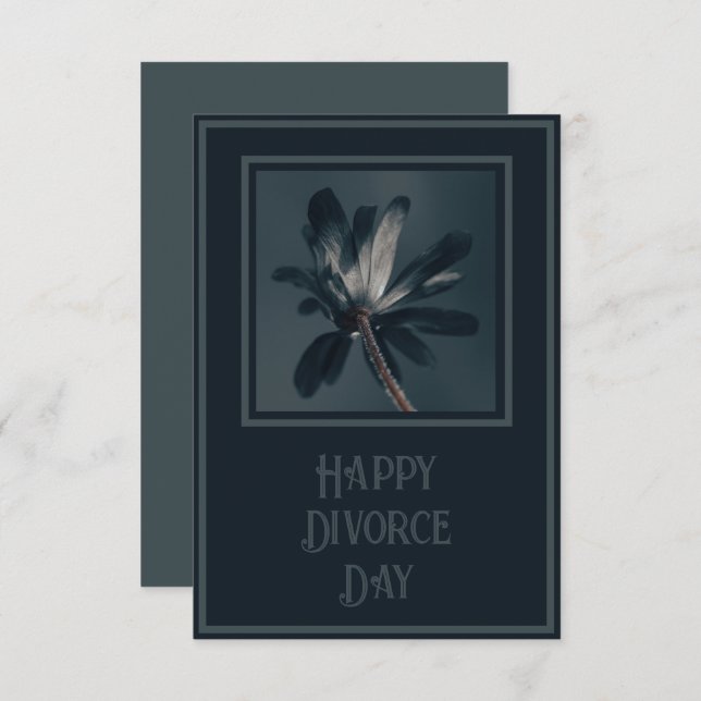 The Deliciously Dark Flower Divorce Card (Front/Back)