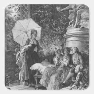 The delights of motherhood square sticker