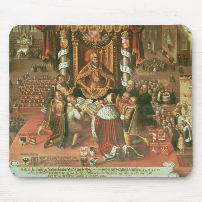 The Delivery of the Augsburg Confession Mouse Mat (Front)