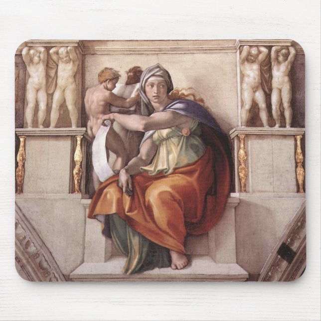 The Delphic Sibyl - Fresco Sistine Chapel Mouse Mat (Front)
