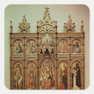 The Demidoff Altarpiece, 1476 Square Sticker