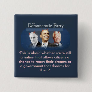 The Demoncratic Party 15 Cm Square Badge