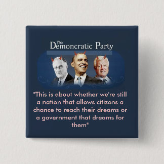 The Demoncratic Party 15 Cm Square Badge