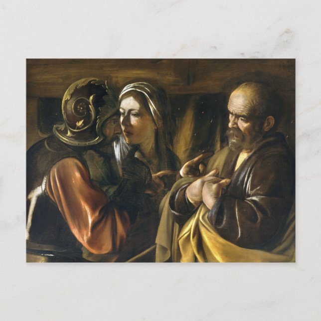The Denial of Saint Peter - Caravaggio Postcard (Front)