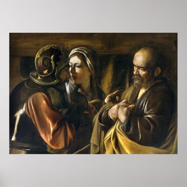 The Denial of Saint Peter - Caravaggio Poster (Front)