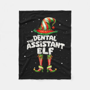 The Dental Istant Elf Family Matching Group Christ Fleece Blanket