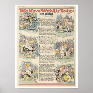 The Dentist, 1919 full page news paper cartoon Poster