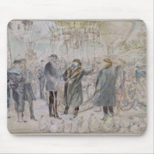 The Departure of Leon Michel Gambetta Mouse Mat