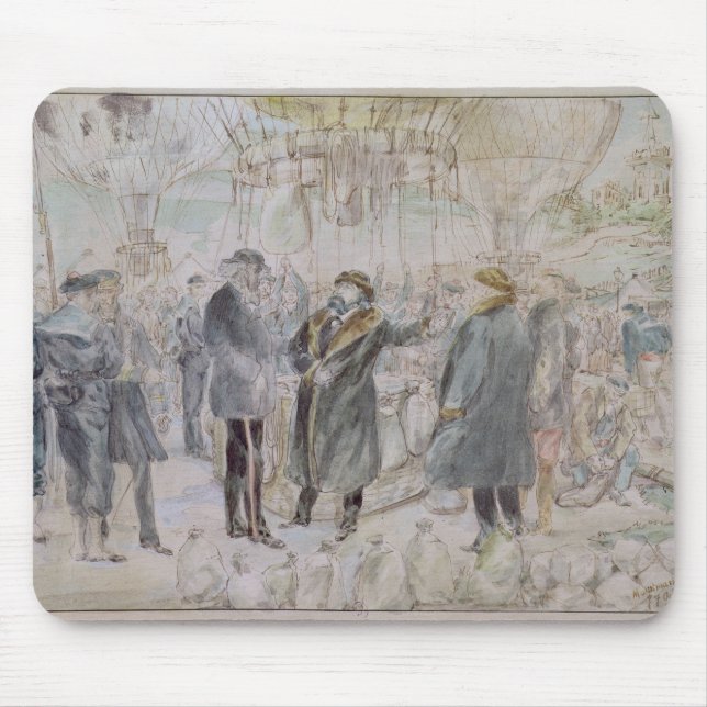 The Departure of Leon Michel Gambetta Mouse Mat (Front)