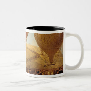 The Departure of Leon Michel Gambetta Two-Tone Coffee Mug