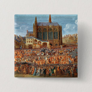 The Departure of Louis XV from 15 Cm Square Badge