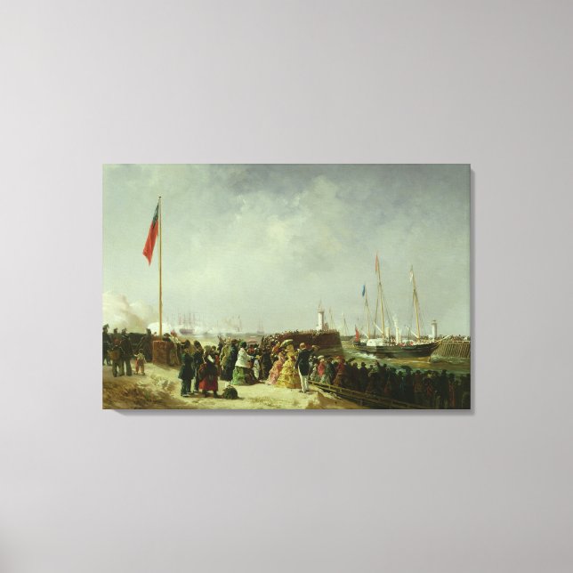 The Departure of the Steam Packet at Boulogne Canvas Print (Front)