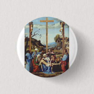 The Deposition of Jesus Christ Sacred Icon Art 3 Cm Round Badge