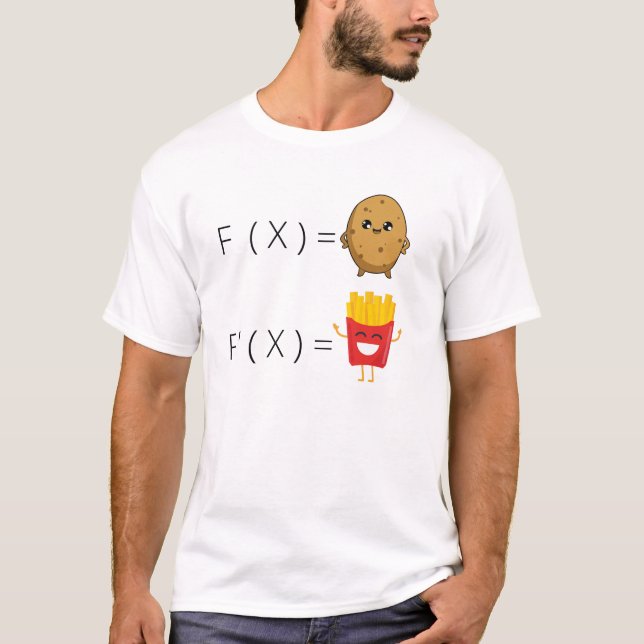 The derivative of a potato ,math joke,math pun T-Shirt (Front)
