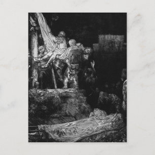 The Descent from the Cross with a Torch, 1654 Postcard