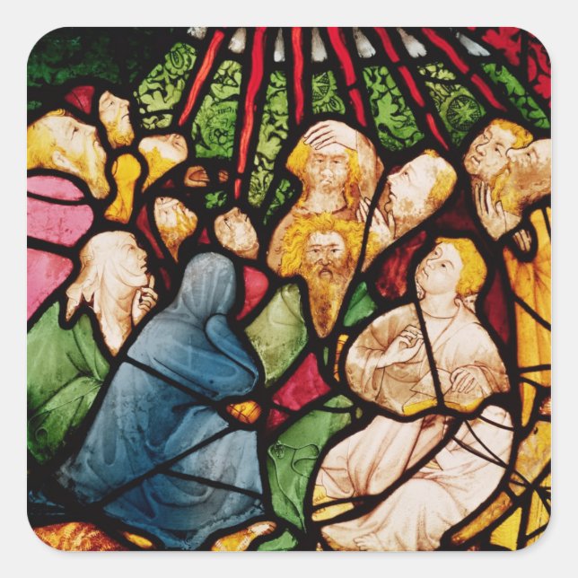 The Descent of the Holy Spirit, c.1400 Square Sticker (Front)