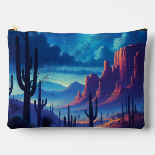 The Desert at night southwestern  Accessory Pouch