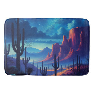 The Desert at night southwestern  Bath Mat