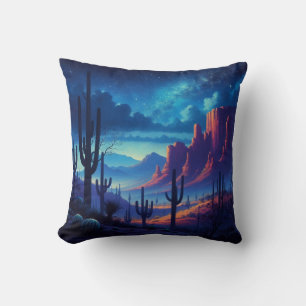 The Desert at night southwestern Cushion