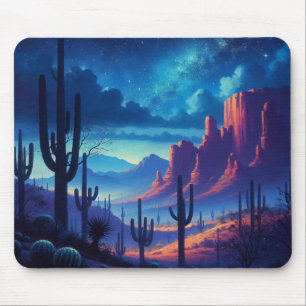 The Desert at night southwestern Mouse Mat