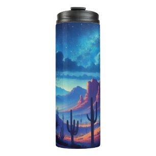 The Desert at night southwestern  Thermal Tumbler