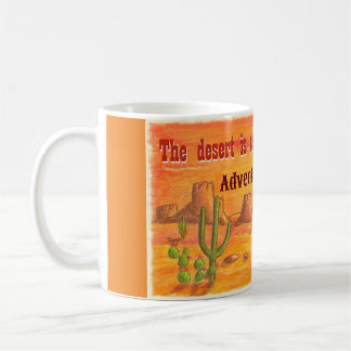 The desert is calling sunset landscape customised coffee mug