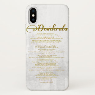 The Desiderata "Desired Things" iPhone X Case
