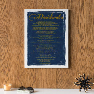 The Desiderata "Desired Things" Poster
