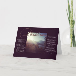 The Desiderata Inspirational Poem about Life Card