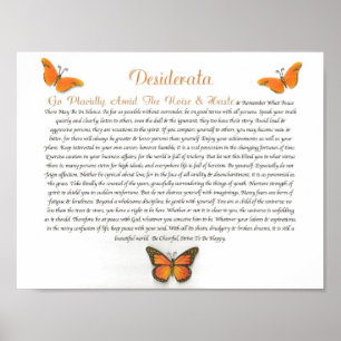 The Desiderata Poem by Max Ehrmann Poster