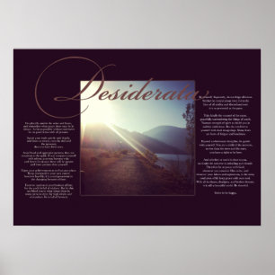 The Desiderata Poster