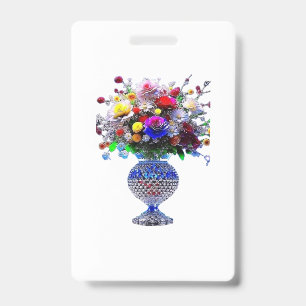 the design for the image of flowers Baby & Pregnan ID Badge