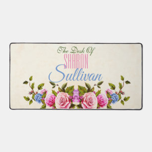 The Desk Of, Roses *personalise* Mat