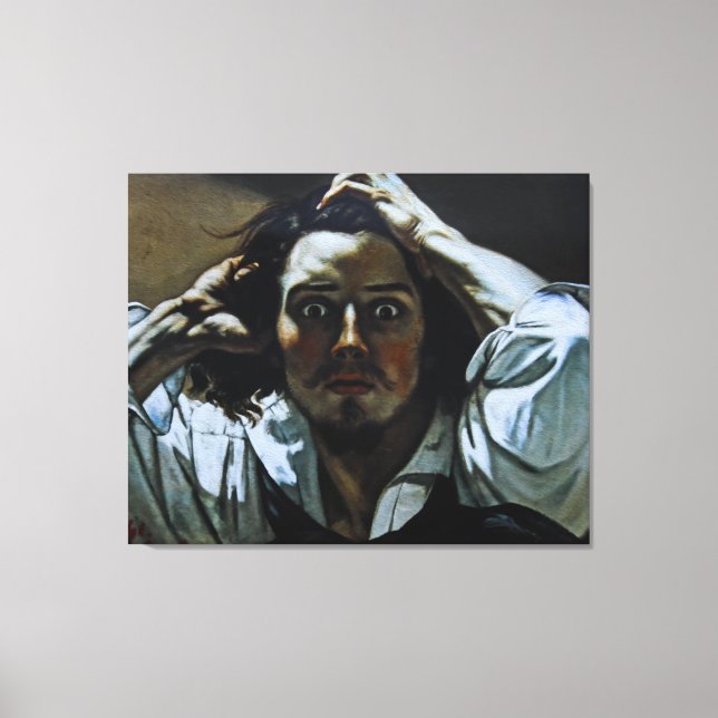 The Desperate Man by Gustave Courbet Canvas Print (Front)