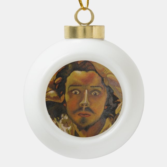 The Desperate Man Ceramic Ball Christmas Ornament (Front)