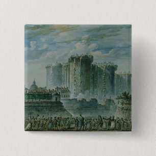 The Destruction of the Bastille, 14th July 1789 15 Cm Square Badge
