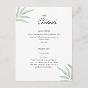 The Details Tropical Minimalist Enclosure Card
