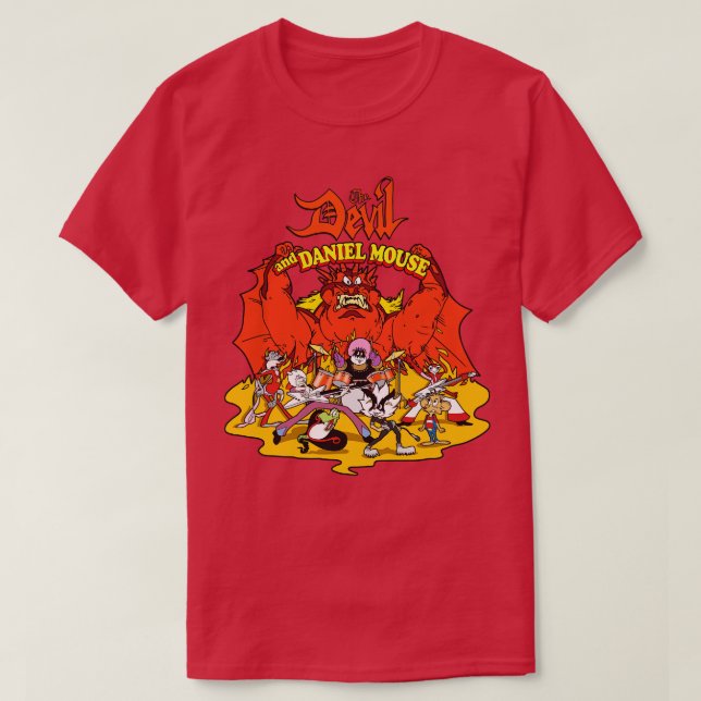 The Devil And Daniel Mouse T-Shirt (Design Front)