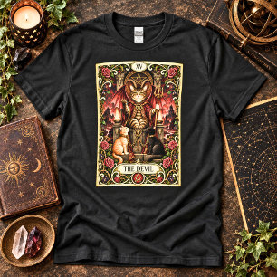 The Devil Cat Tarot - Temptation and Shadow T-Shirt