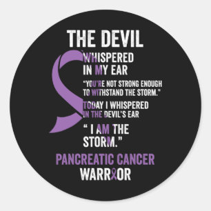 The Devil- Pancreatic Cancer Awareness Support Rib Classic Round Sticker
