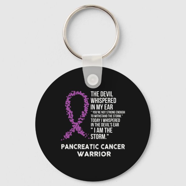 The Devil- Pancreatic Cancer Awareness Support Rib Key Ring (Front)