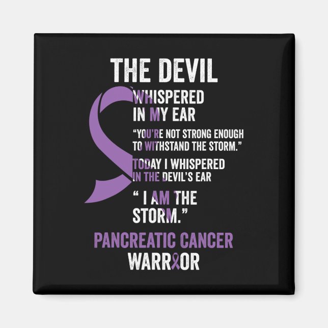 The Devil- Pancreatic Cancer Awareness Support Rib Magnet (Front)