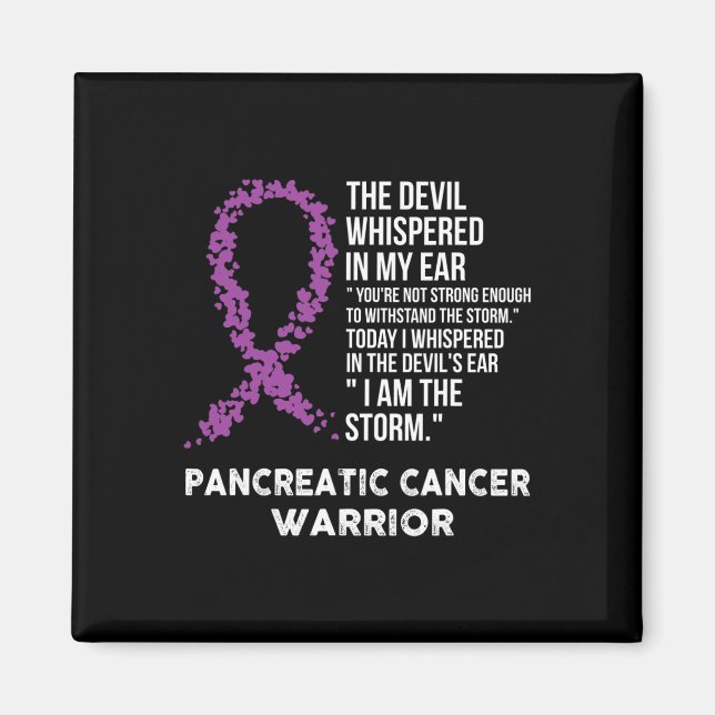 The Devil- Pancreatic Cancer Awareness Support Rib Magnet (Front)