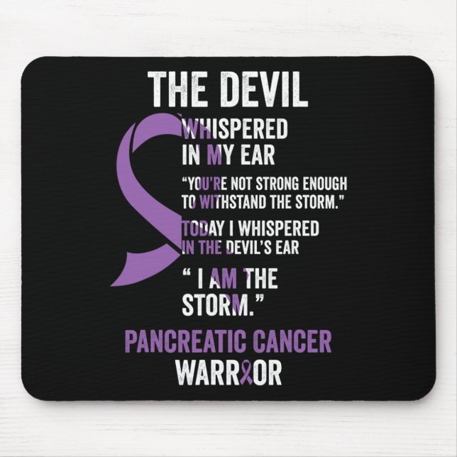 The Devil- Pancreatic Cancer Awareness Support Rib Mouse Mat (Front)