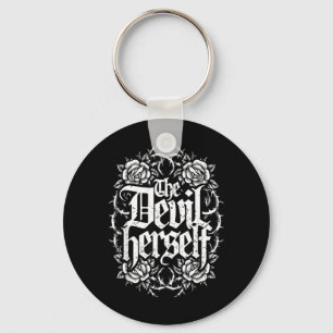 The Devil Retro Occult Women Gothic Dark Feminine Key Ring